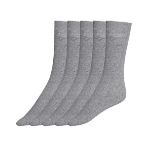 Livergy® Pánské ponožky s BIO bavlnou, 5 párů (39-42, šedá)