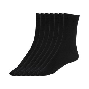 esmara® Dámské ponožky s BIO bavlnou, 7 párů (39-42, černá)