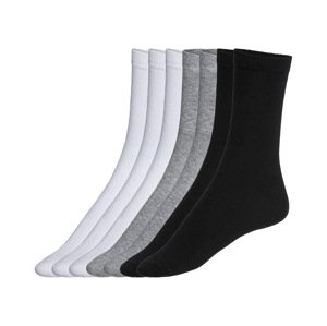esmara® Dámské ponožky s BIO bavlnou, 7 párů (39/42, černá/šedá/bílá)
