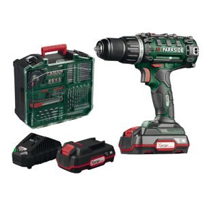 Parkside® Sada s aku vrtacím šroubovákem Pabs 20-Li G8