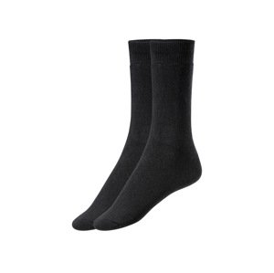 Livergy® Pánské termo ponožky s BIO bavlnou, 2 páry (39-42, černá)