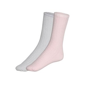 esmara® Dámské domácí ponožky, 2 páry (35/38, světle růžová / šedá)