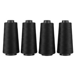 crelando® Overlocková šicí nit, 4 kusy (černá)