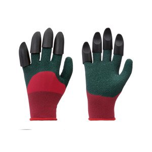 Parkside® Zahradní rukavice s plastovými drápy (8, červená/tmavě zelená)