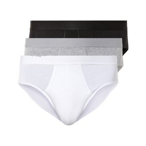 Livergy® Pánské slipy Xxl, 3 kusy (9/3Xl, černá/šedá)