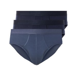 Livergy® Pánské slipy Xxl, 3 kusy (10/4Xl, navy modrá / modrá)