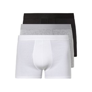 Livergy® Pánské boxerky Xxl, 3 kusy (8/Xxl, černá/šedá/bílá)
