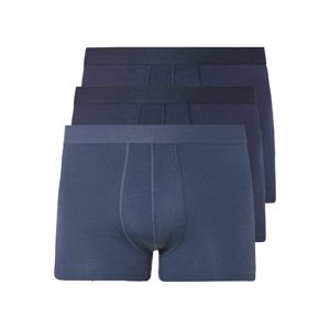 Livergy® Pánské boxerky Xxl, 3 kusy (9/3Xl, navy modrá / tmavě modrá)