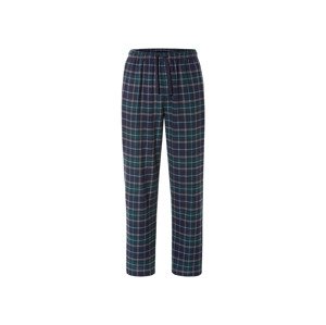 Livergy® Pánské flanelové kalhoty na spaní (L (52/54), navy modrá / zelená)