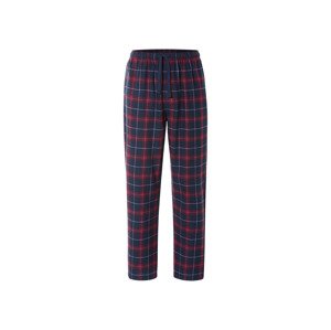Livergy® Pánské flanelové kalhoty na spaní (L (52/54), navy modrá / červená)