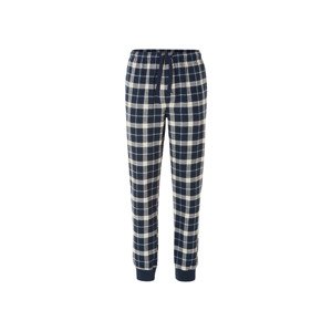 Livergy® Pánské flanelové kalhoty na spaní (M (48/50), navy modrá / béžová)