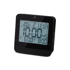 Auriol® LCD budík řízený rádiovým signálem (černá)