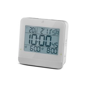 Auriol® LCD budík řízený rádiovým signálem (bílá)