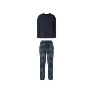 Livergy® Pánské flanelové pyžamo (S (44/46), navy modrá / zelená)