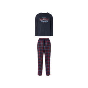 Livergy® Pánské flanelové pyžamo (M (48/50), navy modrá / červená)