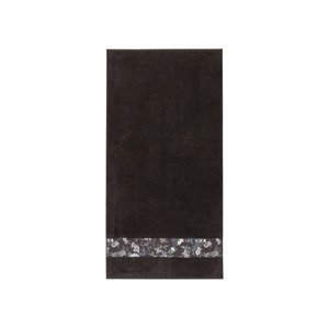 Livarno home Froté osuška, 70 x 140 cm, 500 g/m2 (květiny šedá)