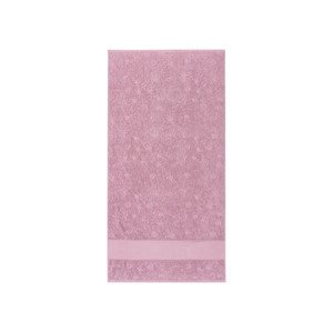 Livarno home Froté osuška, 70 x 140 cm, 500 g/m2 (vzorovaná květiny růžová)