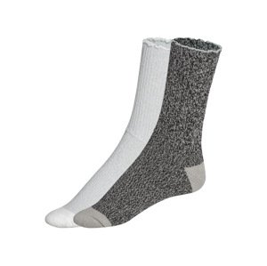 esmara® Dámské měkké ponožky, 2 páry (39/42, černá/šedá/bílá)