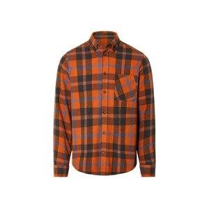 Livergy® Pánská flanelová košile (L (41/42), oranžová/modrá)
