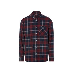 Livergy® Pánská volnočasová flanelová košile (XL (43/44), červená/modrá)