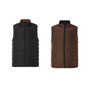 Livergy® Pánská oboustranná vesta (XL (56/58), černá/hnědá)