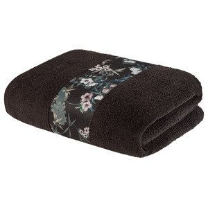 Livarno home Froté osuška, 100 x 150 cm, 500 g/m2 (černá/bordura)