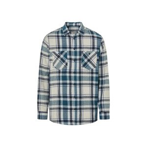 Livergy® Pánská volnočasová flanelová košile (Xxl (45/46), kostka/bílá/modrá)