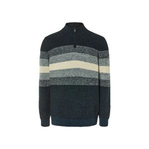 Livergy® Pánský pletený svetr (XL (56/58), černá/modrá/béžová)