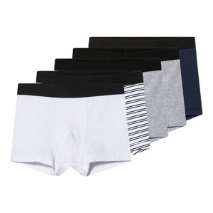 pepperts!® Chlapecké boxerky s BIO bavlnou, 5 kusů (134-140, navy modrá / bílá / černá)