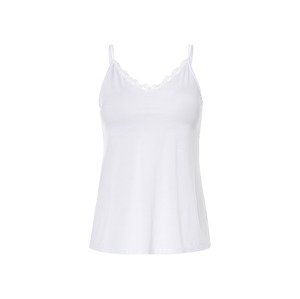 esmara® Dámský top se špagetovými ramínky (S (36/38), bílá)