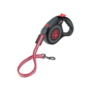 zoofari® Samonavíjecí vodítko s LED svítidlem (růžové, malé)