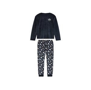 pepperts!® Chlapecké plyšové pyžamo (146/152, navy modrá)