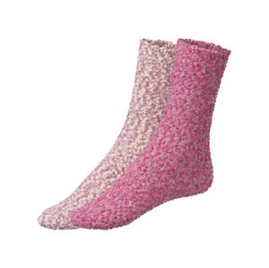 esmara® Dámské hebké ponožky, 2 páry (35-38, světle růžová / růžová)