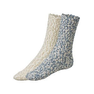 esmara® Dámské hebké ponožky, 2 páry (35-38, béžová/modrá)