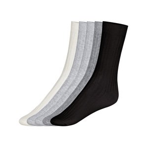 esmara® Dámské ponožky s BIO bavlnou, 5 párů (35/38, krémová)