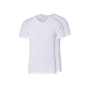 Livergy® Pánské spodní triko, 2 kusy ("V" výstřih, 4/S, černá)
