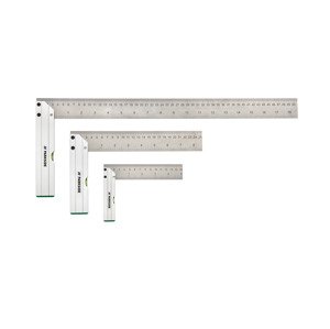 Parkside® Značkovací vodováha / Pomůcka na hmoždinky / Sada úhelníků / Pomůcka na řezání úhlů (sada úhelníků, 3dílná)