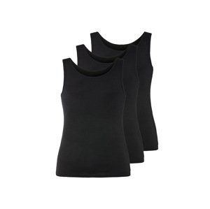 Livergy® Pánský nátělník, 3 kusy (6/L, černá)