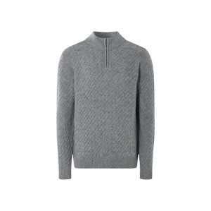 Livergy® Pánský pletený svetr (L (52/54), vzor/šedá)