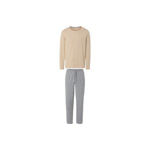 Livergy® Pánské pyžamo (XL (56/58), béžová/šedá)