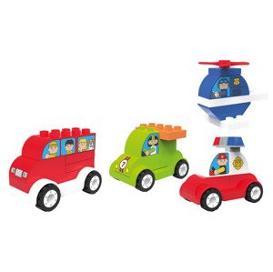 Playtive Clippys Stavebnice (sada 4 dopravních prostředků)