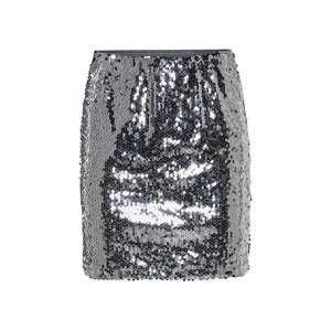 esmara® Dámská mini sukně s flitry (XS (32/34), stříbrná)