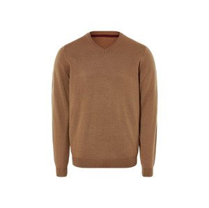 Livergy® Pánský úpletový svetr s příměsí merino vlny (XL (56/58), velbloudí)