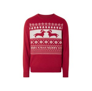 Livergy® Pánský vánoční svetr (XL (56/58), červená)