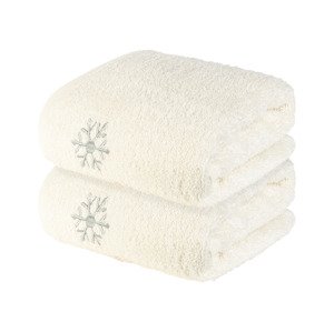 Livarno home Froté ručník, 50 x 90 cm, 450 g/m2, 2 kusy (šedá)