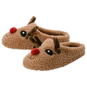 esmara® Dámská vánoční domácí obuv (40/41, hnědá)