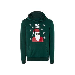 Livergy® Pánská vánoční mikina (XL (56/58), tmavě zelená)