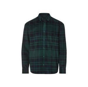 Livergy® Pánská volnočasová košile (L (41/42), zelená / navy modrá)