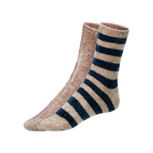esmara® Dámské měkké ponožky, 2 páry (35/38, béžová/modrá)