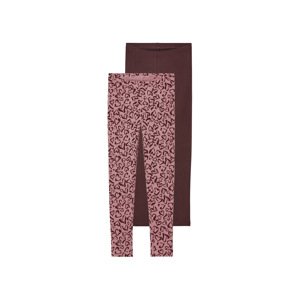 pepperts!® Dívčí legíny, 2 kusy (146/152, růžová / tmavě červená)